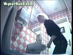 A blonde stranger's pale ass was captured on a covert voyeur webcam.
